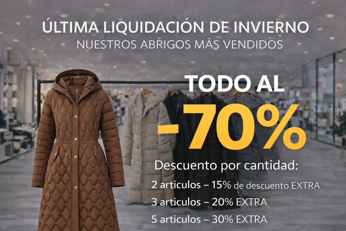 LIQUIDACIÓN ABRIGOS 70%