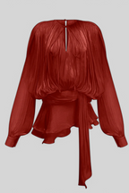 Aurore Vestido Mini con Volantes y Pliegues Completos