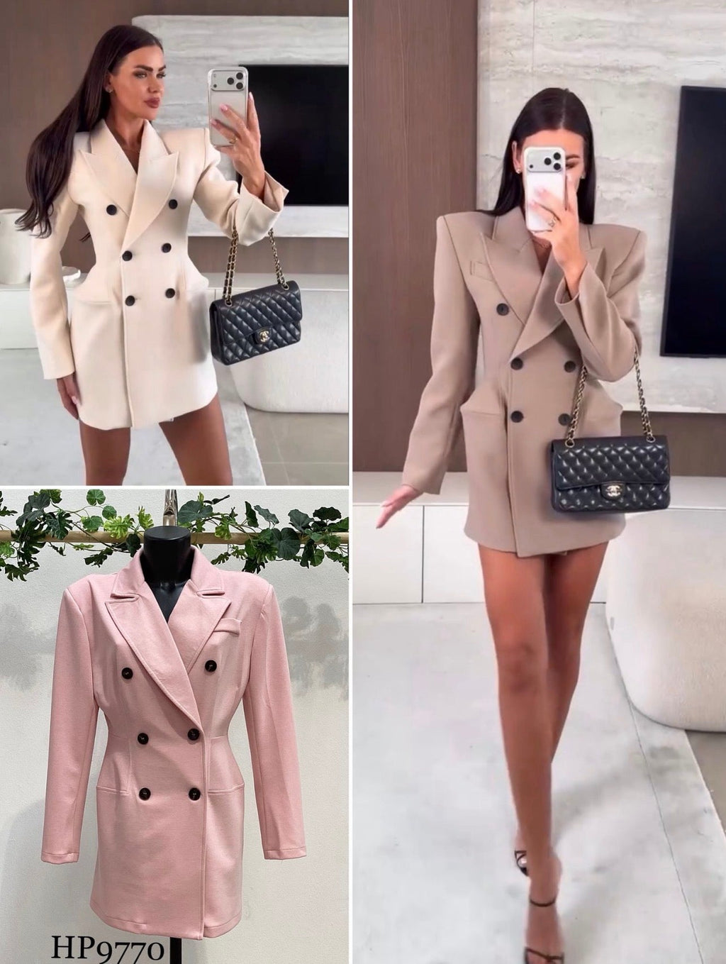 Madame Élégance | Vestido Blazer de Doble Botonadura
