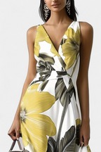 Regina Vestido Clásico con Estampado Floral
