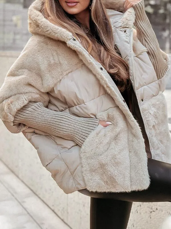 Chaqueta Bomber con Capucha para Mujer