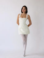 JENNIFER | Vestido Mini Corset con Flores Bordadas
