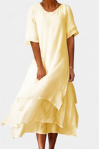 Eloise Vestido de Algodón en Capas Elegante