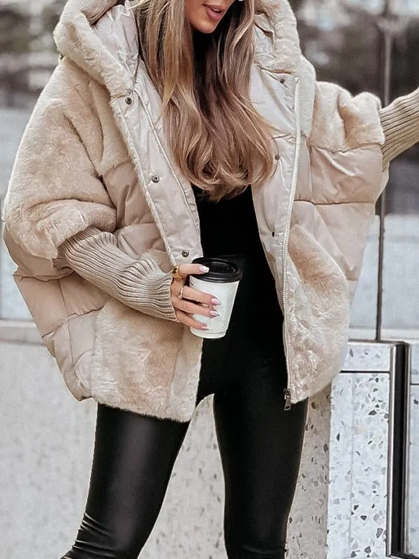 Chaqueta Bomber con Capucha para Mujer