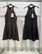 Sofía Halter | Vestido Mini Halter con Falda Voluminosa