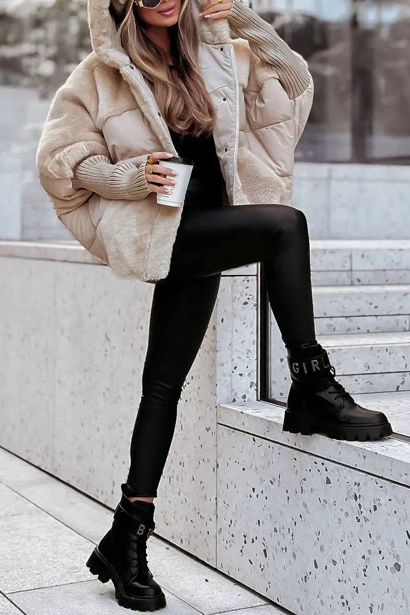 Chaqueta Bomber con Capucha para Mujer