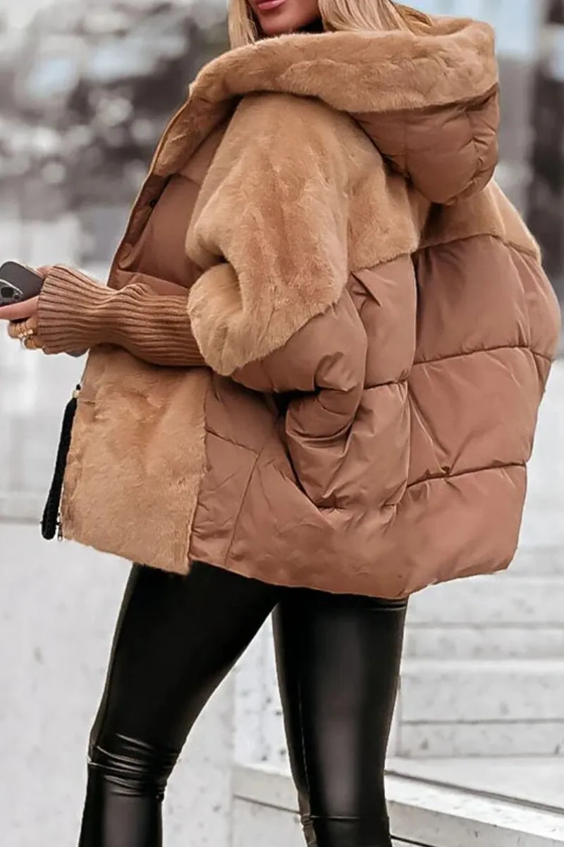 Chaqueta Bomber con Capucha para Mujer