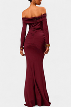 Kiah Vestido Maxi Off-Shoulder con Silueta de Sirena