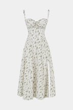 Flora Vestido Midi A-Line con Corsé