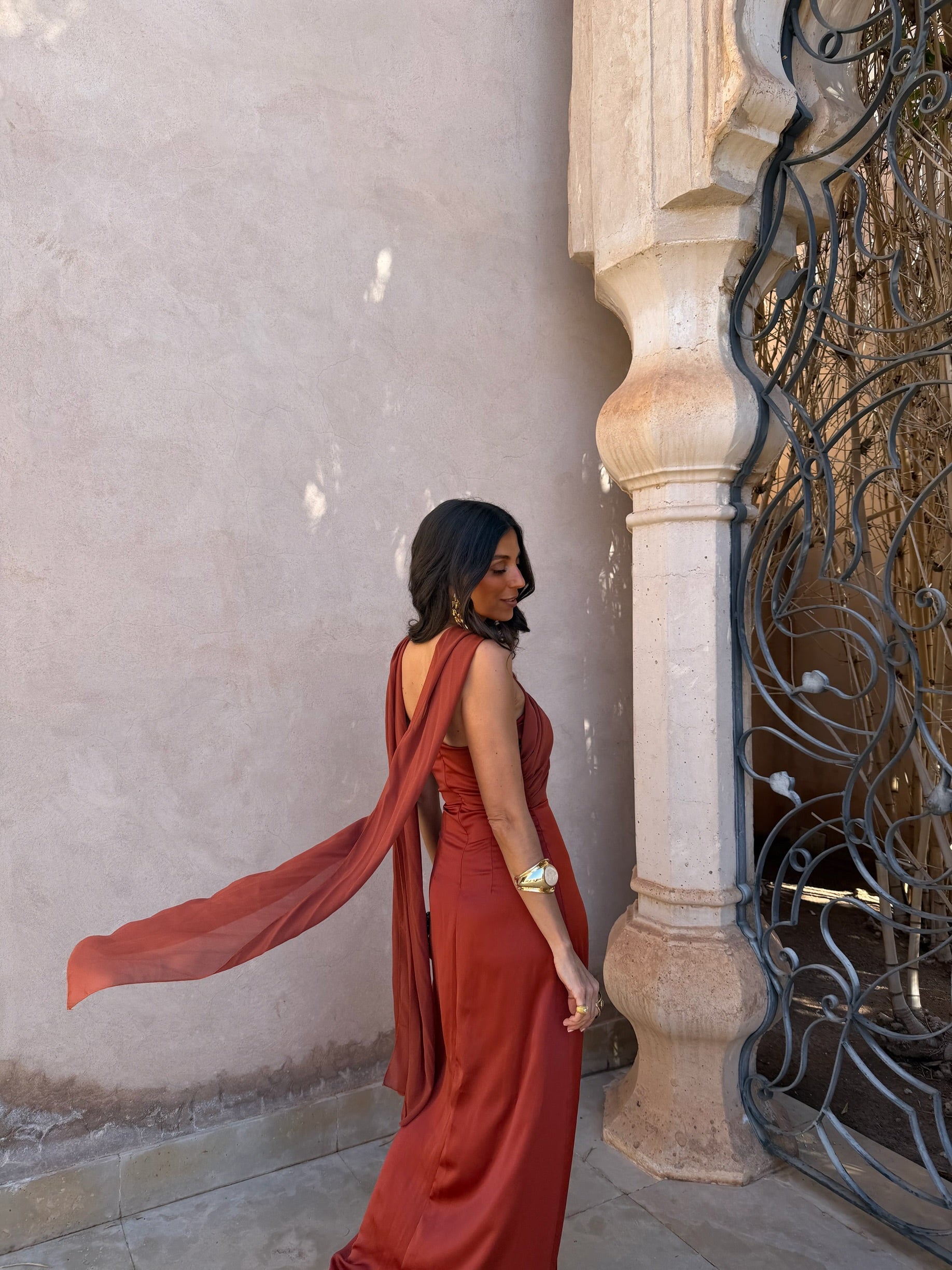 Vestido Triana en Terracota