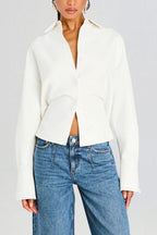 Grace Camisa de Botones Draped