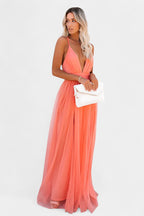Gergana Vestido Maxi de Tul Sin Mangas