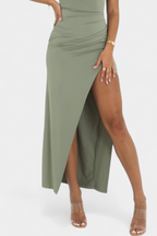Viveka Vestido con Lazo en la Espalda y Comodidad Elástica