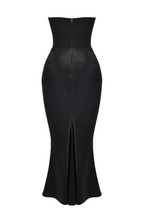 Emily Vestido Maxi Drapado Sin Tirantes