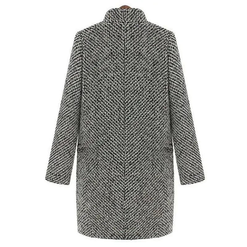 Abrigo 3/4 de lana para mujer