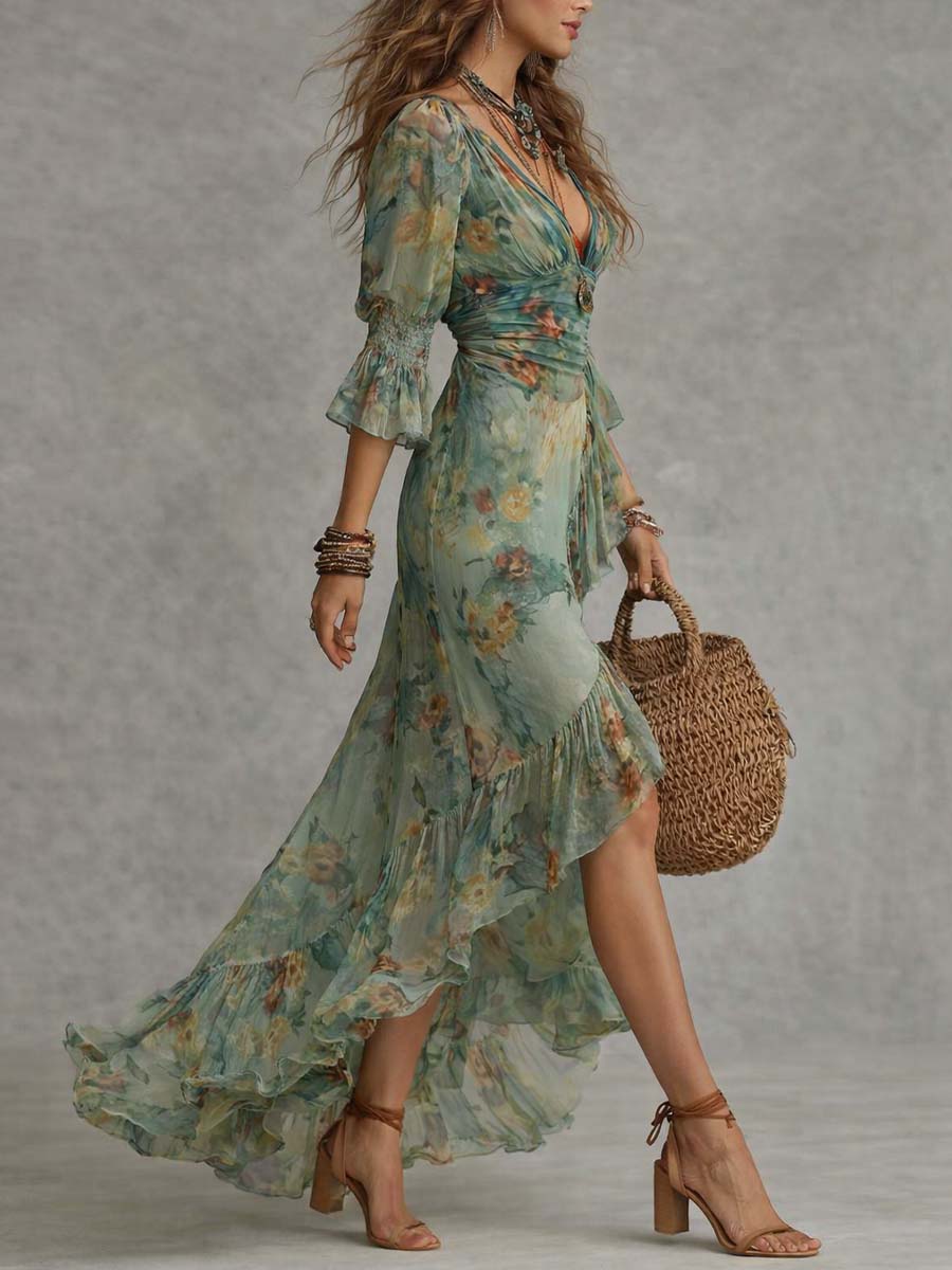 Vestido Martina – Vestido  Maxi Floral Bohemio
