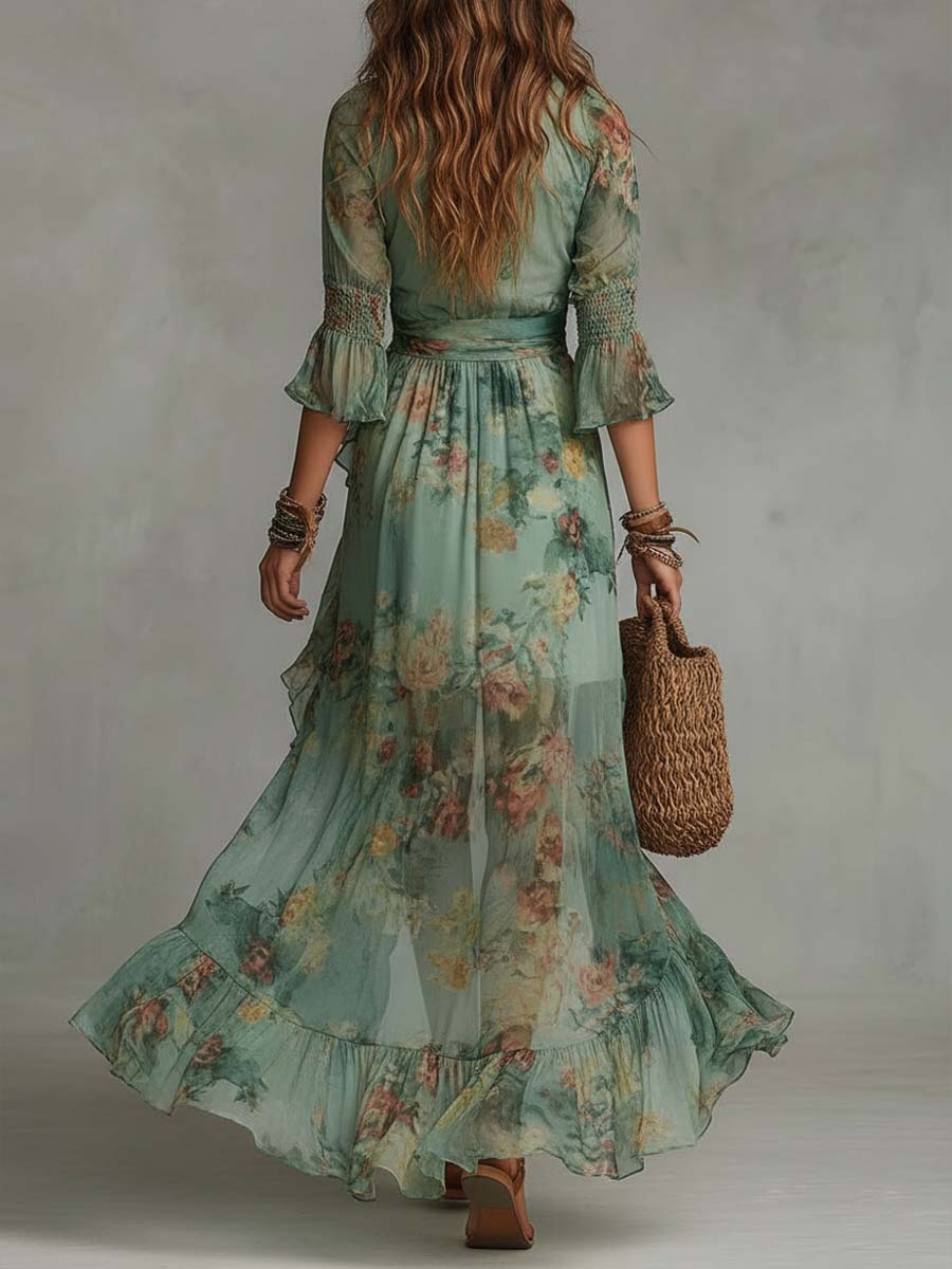 Vestido Martina – Vestido  Maxi Floral Bohemio