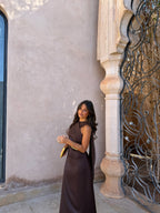 Vestido Triana en marrón