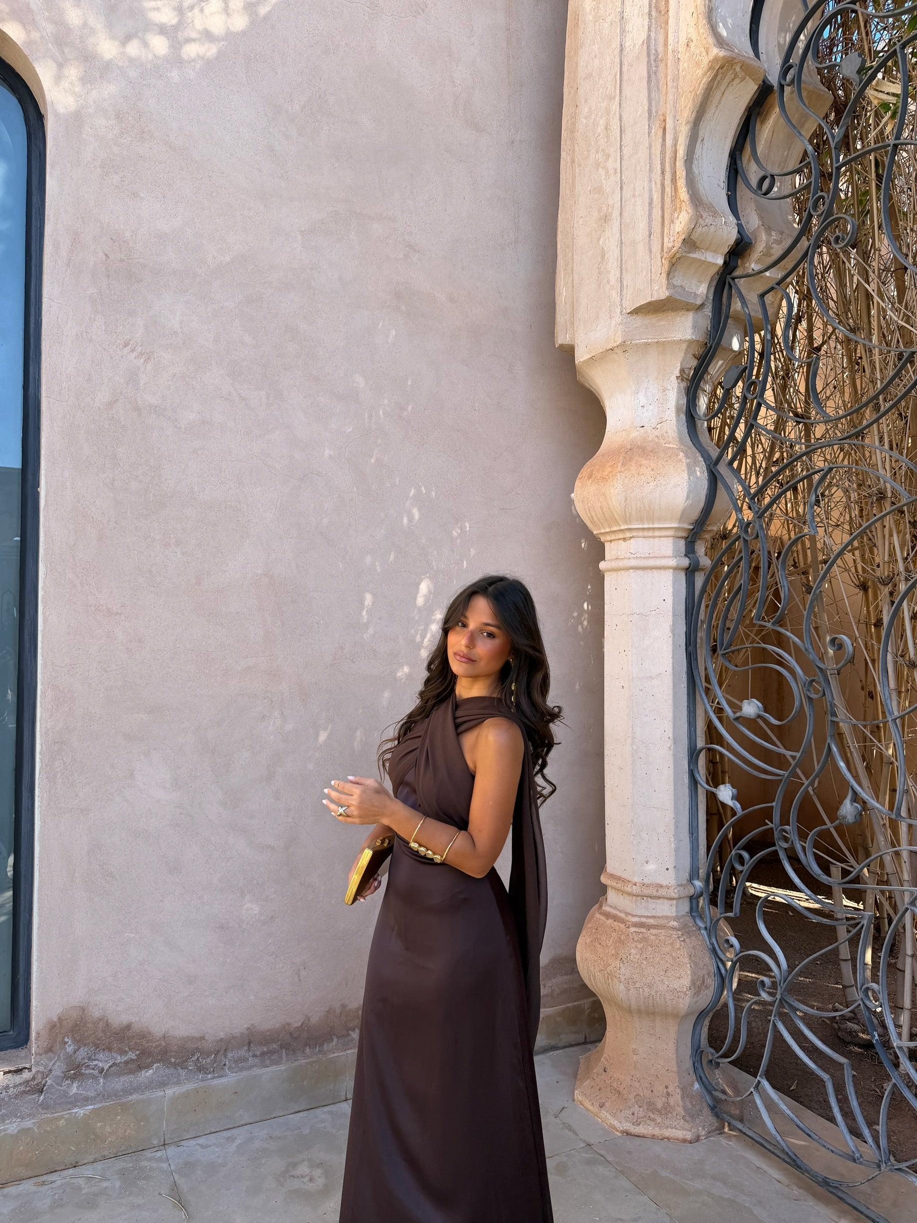 Vestido Triana en marrón