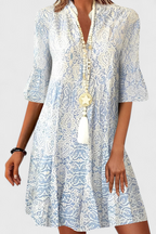 Zarahilde Vestido Elegante con Estampado Sofisticado