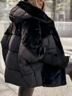 Chaqueta Bomber con Capucha para Mujer