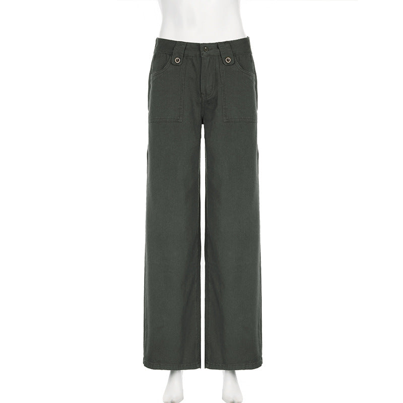 Pantalones de cintura alta estilo urbano