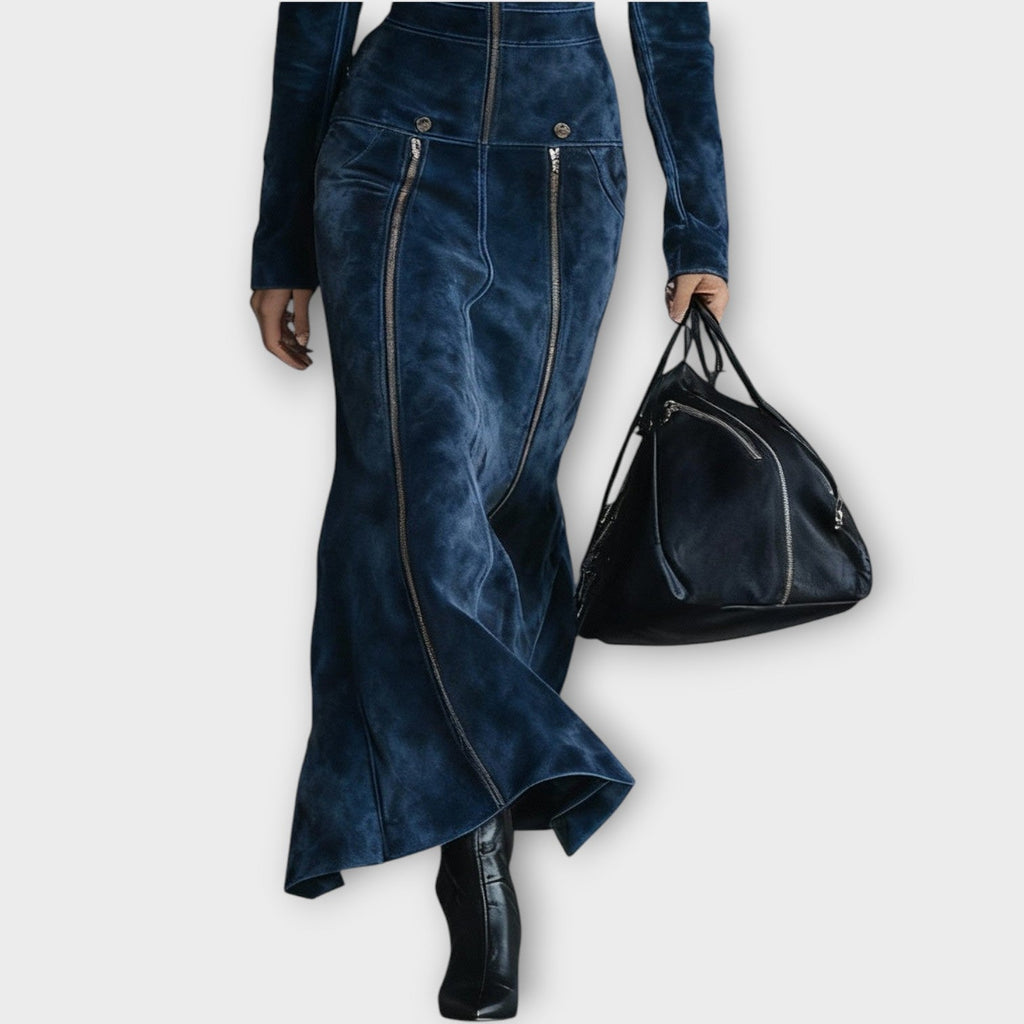 ADRIANA | Vestido Maxi Estructurado con Cremalleras