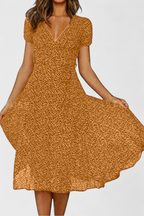 Nuria Vestido Midi Diario con Escote en V