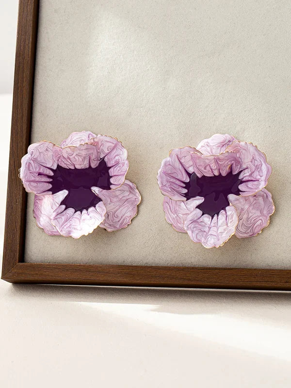 Pendientes Geométricos con Forma de Flor