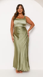 Vestido Maxi Alaria - Verde Oliva