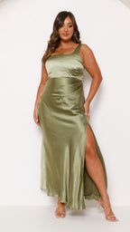Vestido Maxi Alaria - Verde Oliva