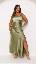 Vestido Maxi Alaria - Verde Oliva