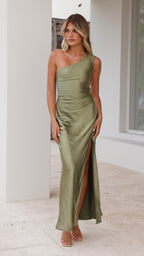 Vestido Maxi Victoria - Verde Oliva