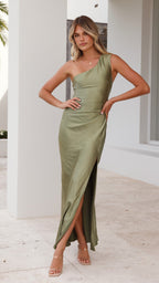 Vestido Maxi Victoria - Verde Oliva