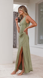 Vestido Maxi Victoria - Verde Oliva