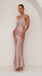 Vestido Maxi Sofía - Rosa Polvoriento