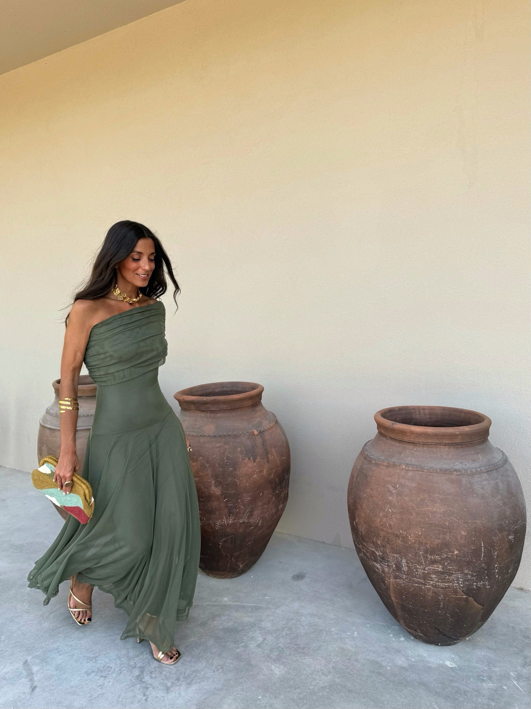 Vestido de Toledo en verde - Pedido anticipado