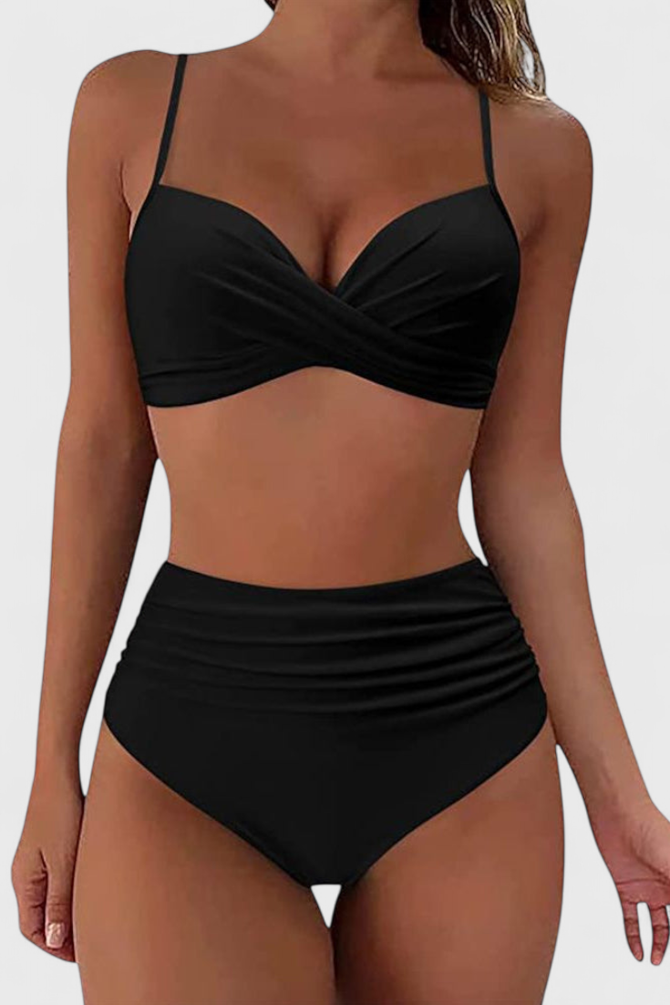 Lison Conjunto de Bikini de Talle Alto con Estilo Sofisticado
