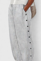Isoldean Pantalones Cortos de Verano a Rayas