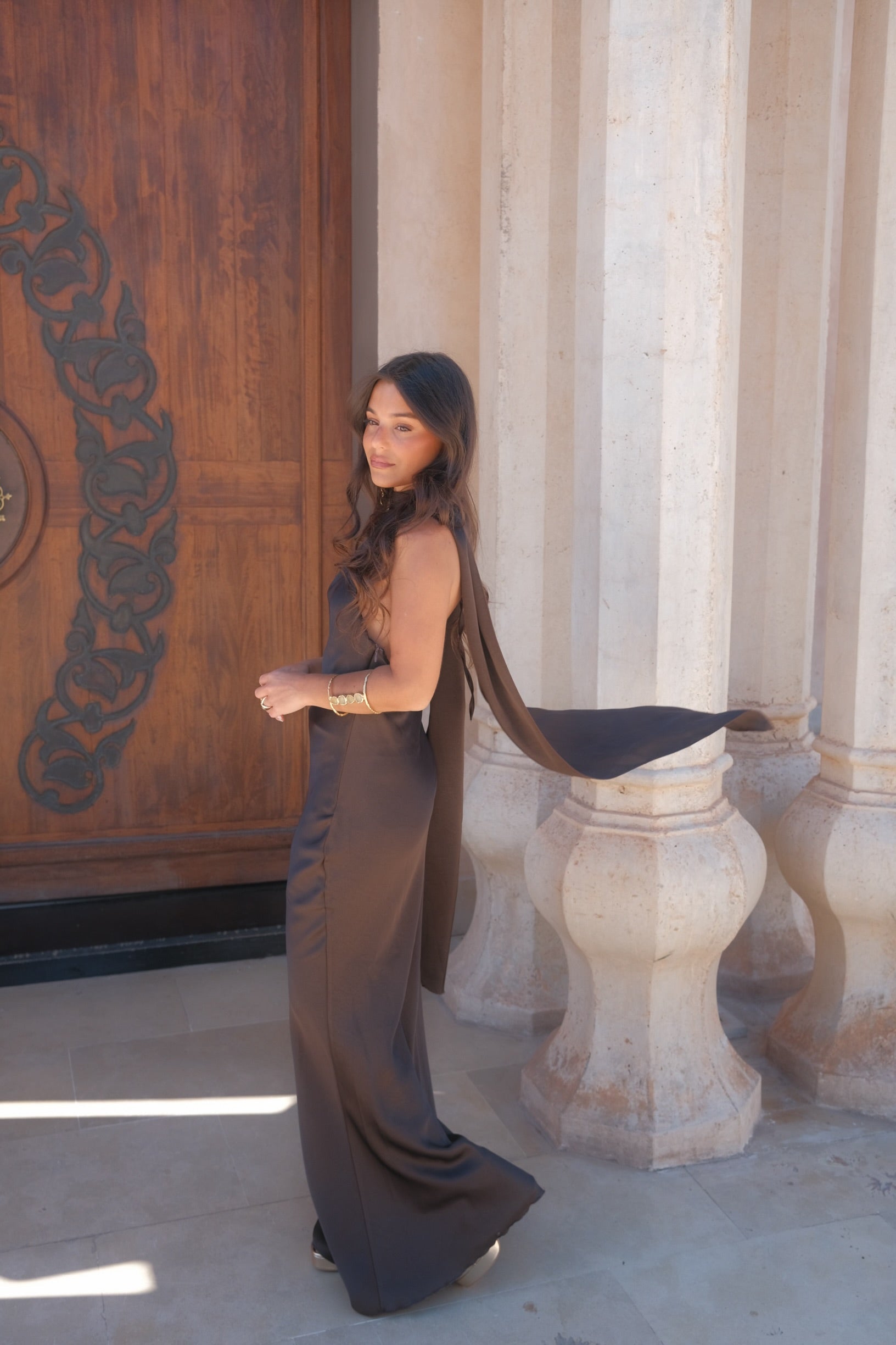 Vestido Safira en marrón - Envío del 06/05 al 12/05