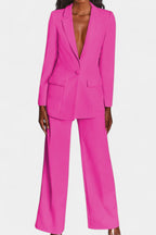 Marnie Conjunto de Blazer a Medida y Pantalones de Pierna Ancha