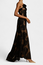 Vlada Vestido Floral de Terciopelo