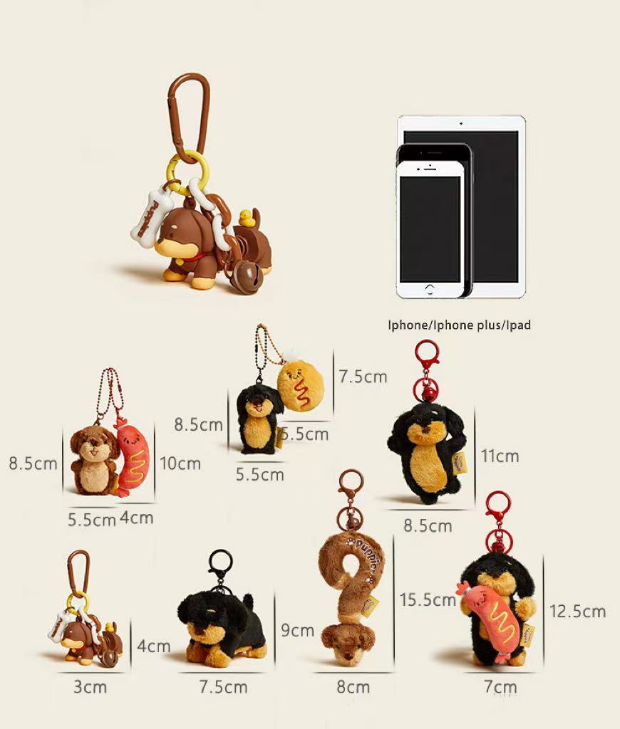 Charm de Peluche Cachorro para Bolso