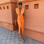 Selena | Vestido Drapeado Ardiente