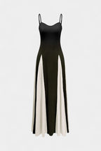 Catalina Vestido Maxi Bicolor de Tirantes Finos