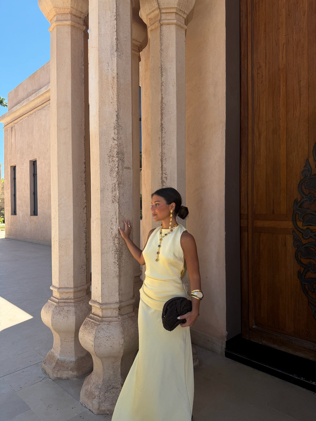 Vestido Medina en Amarillo Claro