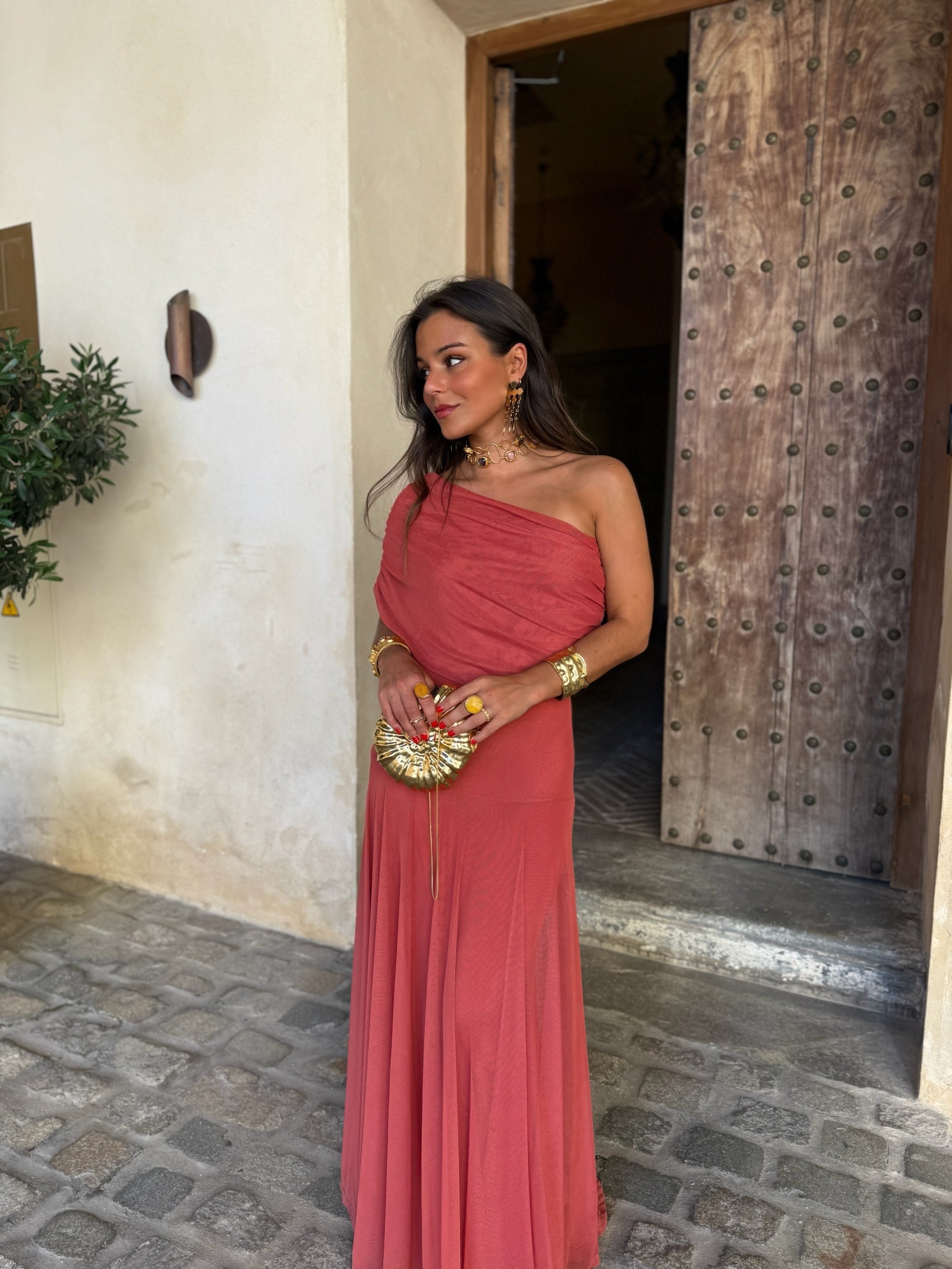 Vestido Toledo en Terracota Claro - Preventa