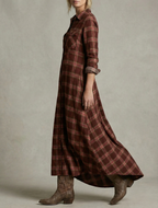 Rosa - Vestido Camisero de Cuadros Esmeralda