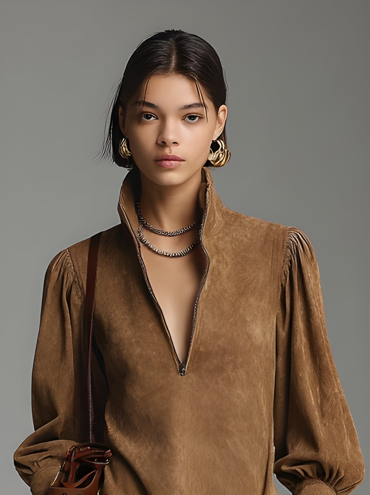 Vestido corto efecto ante | Elegancia relajada