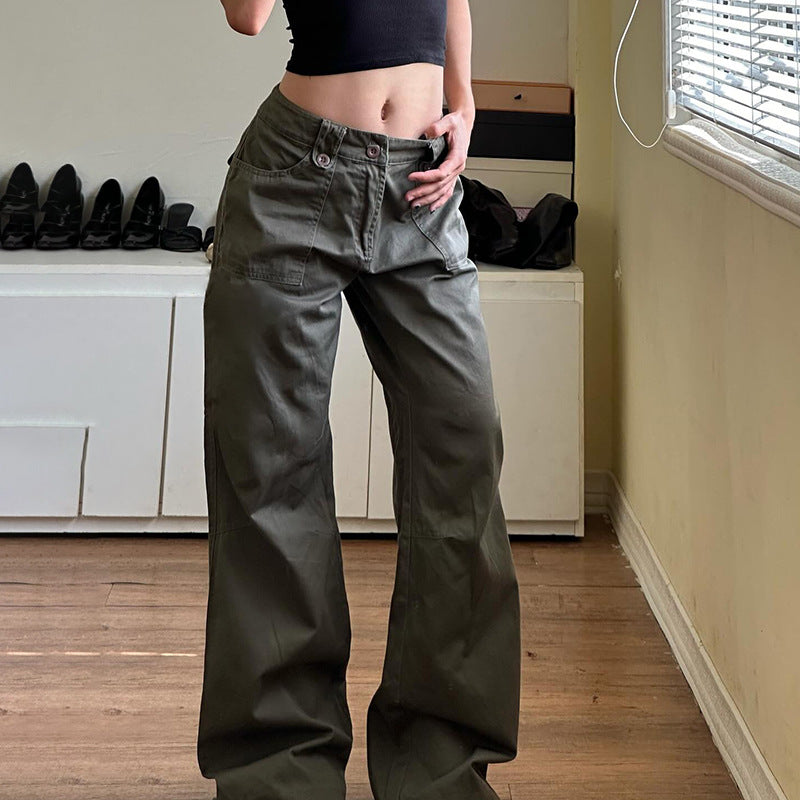 Pantalones de cintura alta estilo urbano